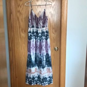 NWT Maxi tie dye spaghetti strap dress
